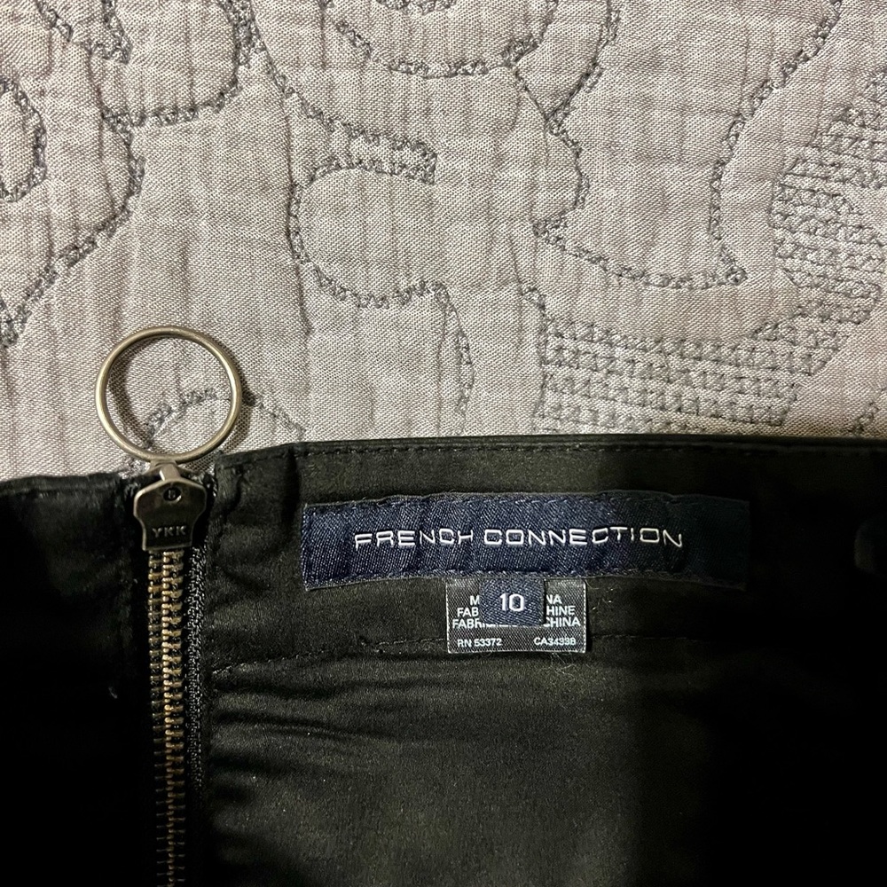 French Connection strapless cocktail dress.
